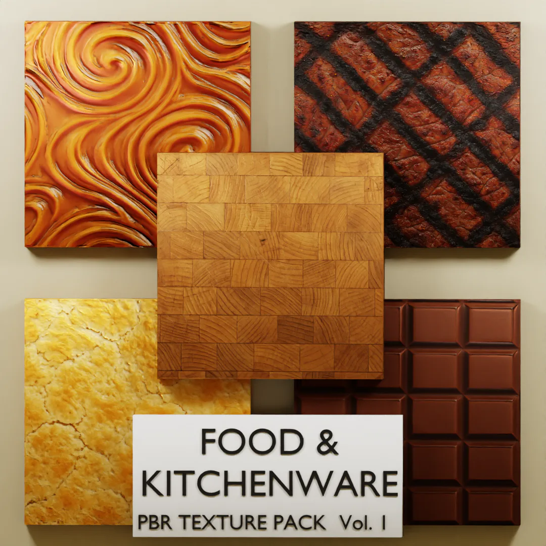 Food And Kitchenware PBR Texture Pack product preview